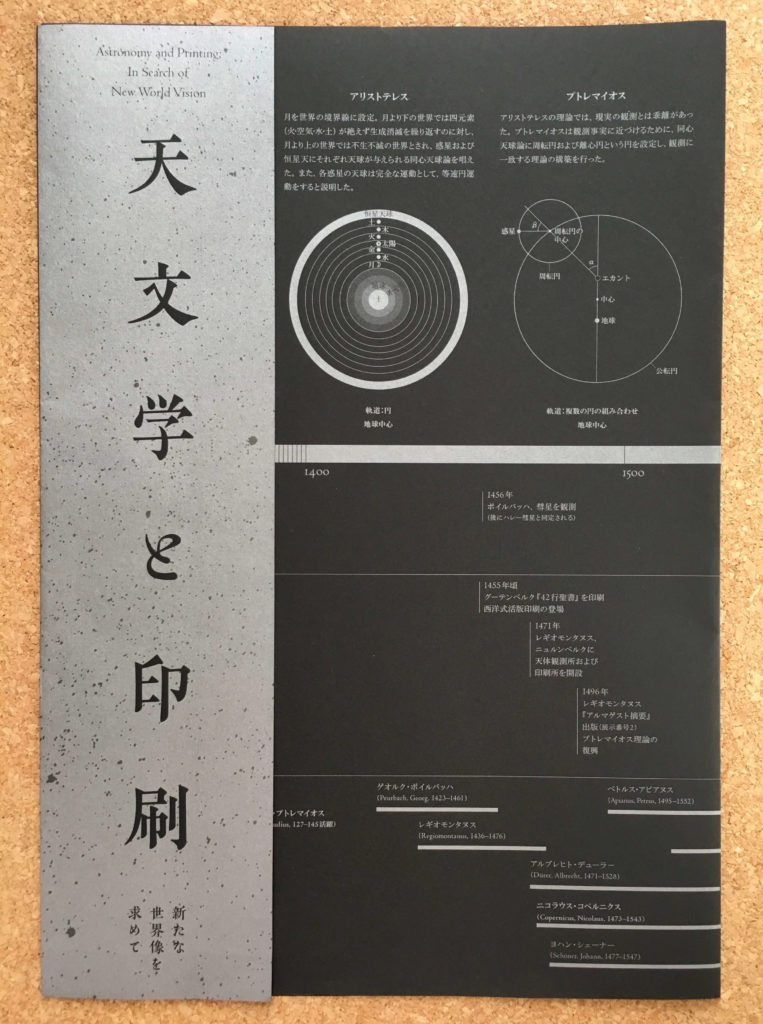 天文学と印刷展の出品目録